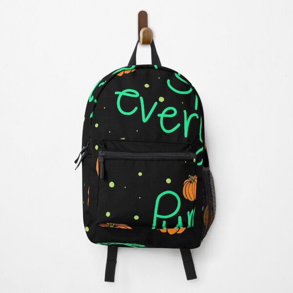 Item preview, Funny "Pumpkin spice everything" inscription in cartoon style. Pumpkins, intense colors, orange, green, black. designed and sold by My-fake-places.