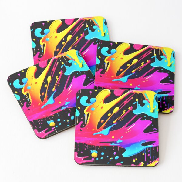 Item preview, Bold and Bright Paint Splatter Art designed and sold by Health And Fitness Posts e-Store.