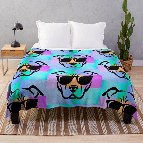 Item preview, Cool Sunglass-Wearing Pitbull – Vibrant Pop Art Dog Design designed and sold by Fredster1966.