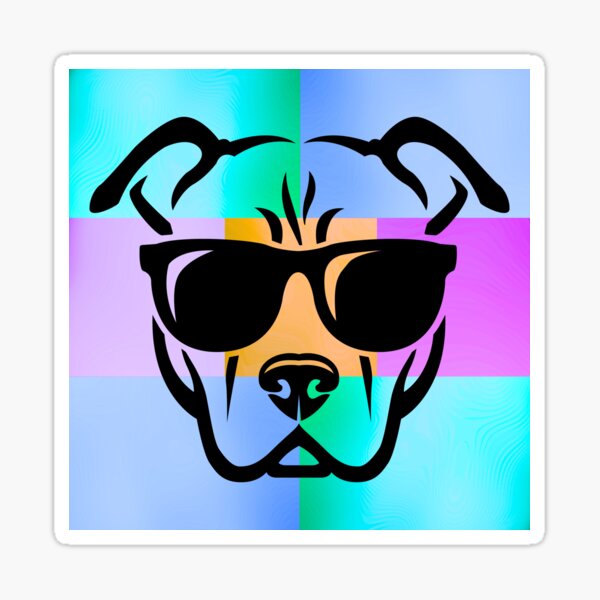 Item preview, Cool Sunglass-Wearing Pitbull – Vibrant Pop Art Dog Design designed and sold by Fredster1966.