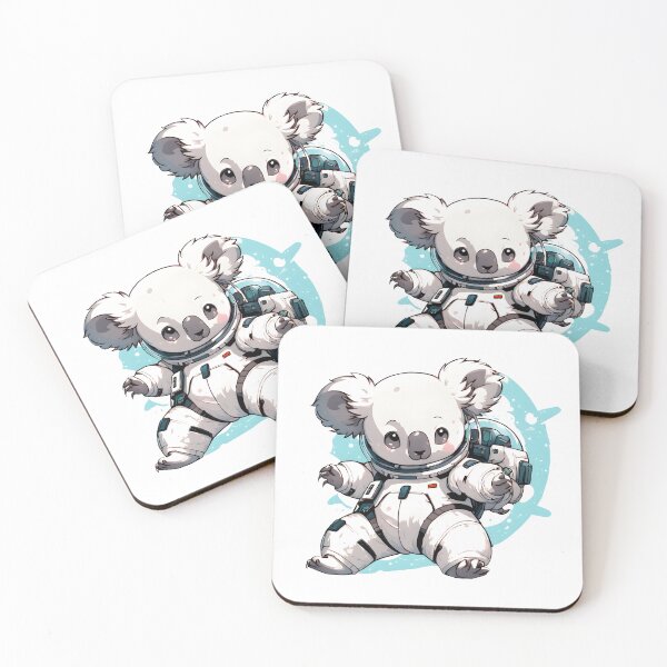 Item preview, Kawaii Koala Astronaut Floating in Space Suit designed and sold by RetroPop23.