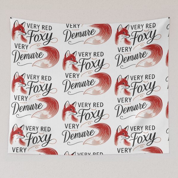 Item preview, Very Red Foxy, Very Demure – Elegant Red Fox Illustration designed and sold by ArtfullyJua.