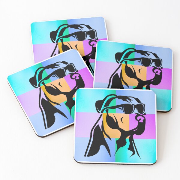 Item preview, Cool Sunglass-Wearing Pitbull – Vibrant Pop Art Dog Design designed and sold by Fredster1966.