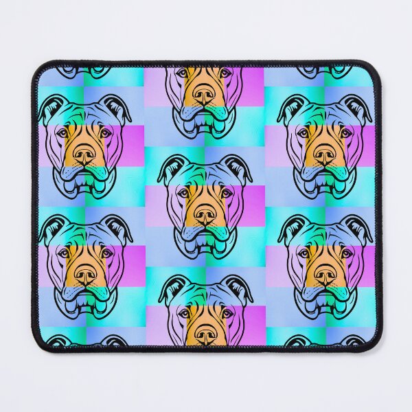 Item preview, Pitbull Face Silhouette – Vibrant Pop Art Dog Design designed and sold by Fredster1966.