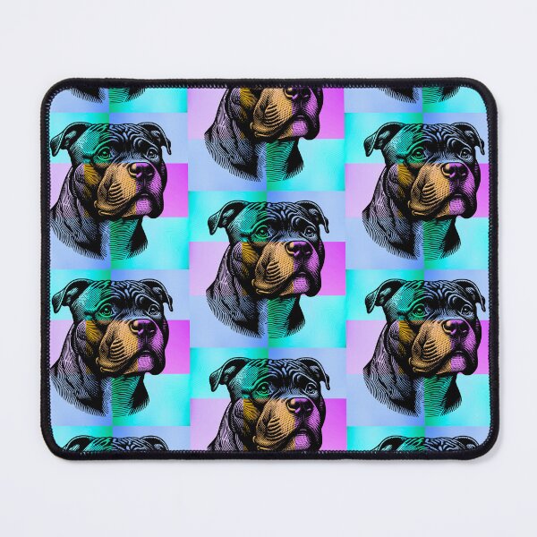 Item preview, Cute Pitbull Face Silhouette – Vibrant Pop Art Dog Design designed and sold by Fredster1966.