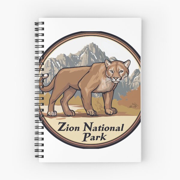 Item preview, Cartoon Zion National Park With Mountain Lion designed and sold by FireRanger20.