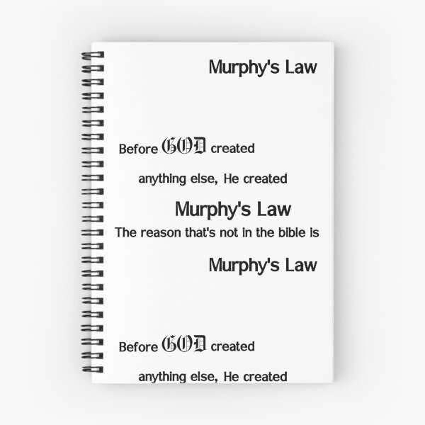 Item preview, God created Murphy's law designed and sold by sparkysrandom.