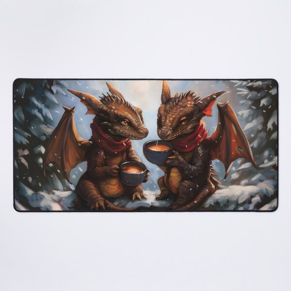 Item preview, Cozy Dragons' Winter Tea Time designed and sold by Playing In Mud.