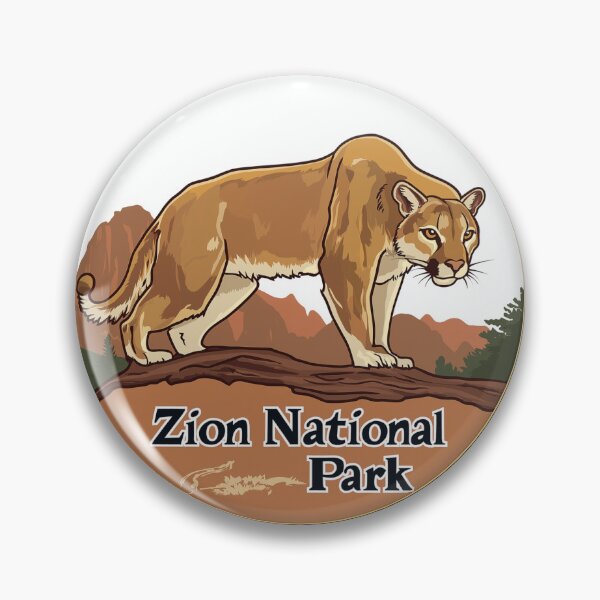 Item preview, Cartoon Zion National Park With Mountain Lion designed and sold by FireRanger20.