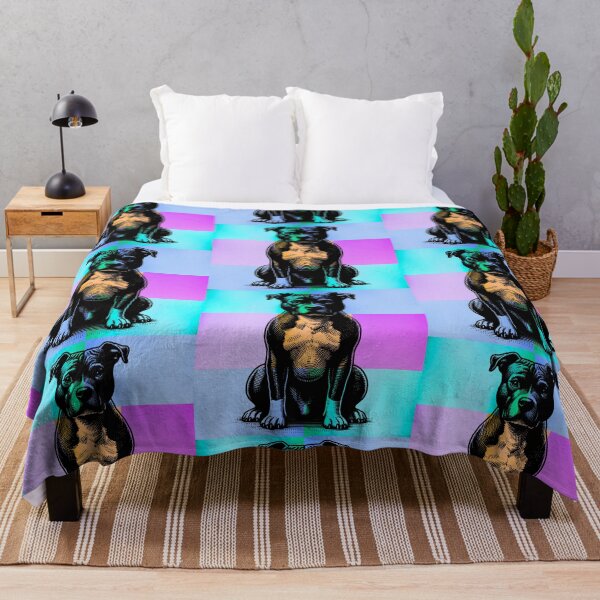 Item preview, Colorful Pop Art Pitbull Silhouette – Cool Dog Lover Design designed and sold by Fredster1966.