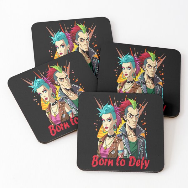 Item preview, Born to Defy - Punk Duo Art designed and sold by AgarutanPrint.