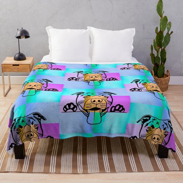 Item preview, Begging Pitbull Pop Art – Vibrant and Playful Dog Lover Design designed and sold by Fredster1966.