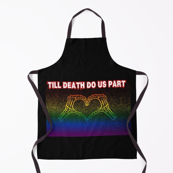 Item preview, Till Death Do Us Part, Classic Pride Flag, Skeleton Hands heart shape Graphic, Halloween graphic, funny, Spooky season, skeleton, designed and sold by PrideBeProud.