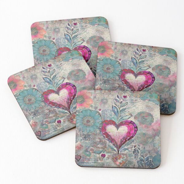 Item preview, Boho Abstract Pink Heart designed and sold by J Marielle Designs.