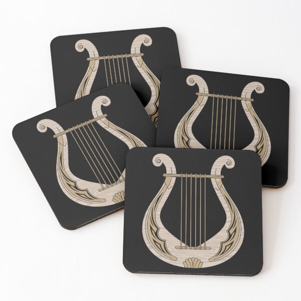 Item preview, Wooden and Gold Lyre in Vintage Style designed and sold by Promoc.