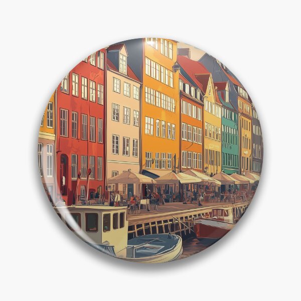 Item preview, Hand-Drawn Nyhavn, Copenhagen – Elegant Illustration Poster Design designed and sold by ArtfullyJua.