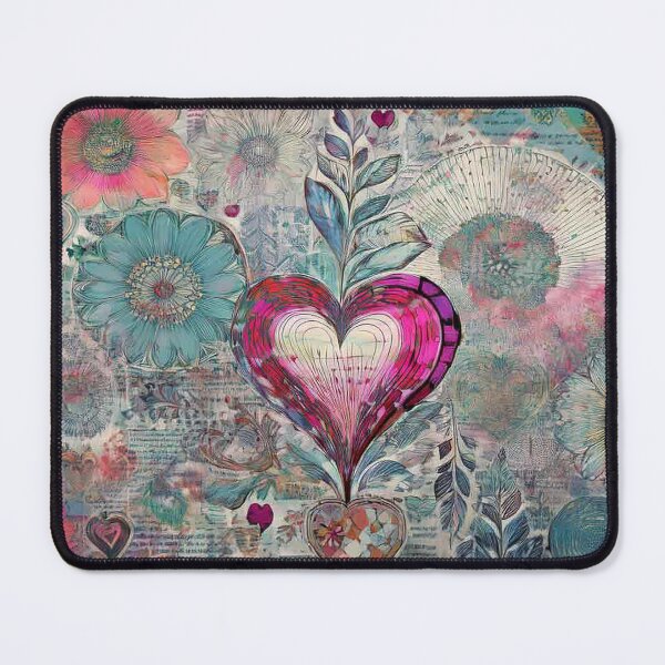Item preview, Boho Abstract Pink Heart designed and sold by J Marielle Designs.