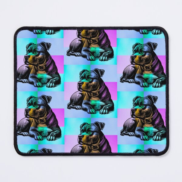 Item preview, Colorful Pop Art Pitbull Silhouette – Cool Dog Lover Design designed and sold by Fredster1966.