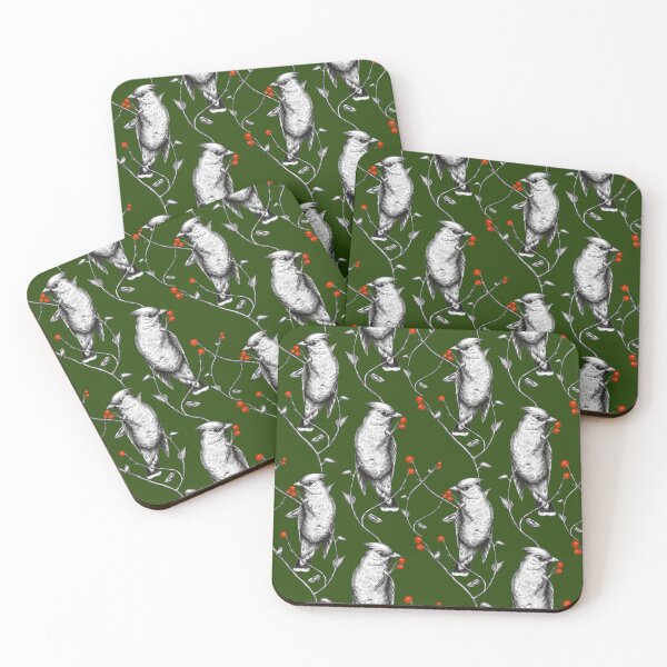 Item preview, Charcoal Drawing of Birds with Vibrant Red Berries: A Perfect Blend of Art and Nature designed and sold by Pandositive.