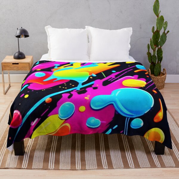 Item preview, Bright Neon Splashes in Abstract Artwork designed and sold by Health And Fitness Posts e-Store.