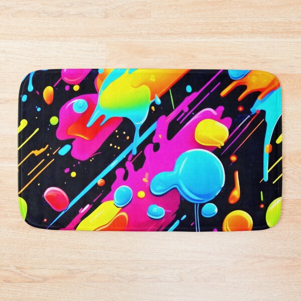 Item preview, Bright Neon Splashes in Abstract Artwork designed and sold by Health And Fitness Posts e-Store.