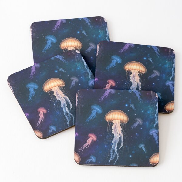 Item preview, Starlit Drift: Ethereal Jellyfish in a Cosmic Sea designed and sold by SeanOsShirts.