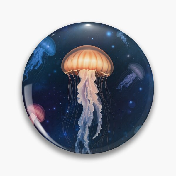 Item preview, Starlit Drift: Ethereal Jellyfish in a Cosmic Sea designed and sold by SeanOsShirts.