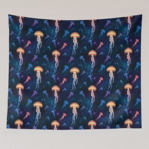 Item preview, Starlit Drift: Ethereal Jellyfish in a Cosmic Sea designed and sold by SeanOsShirts.