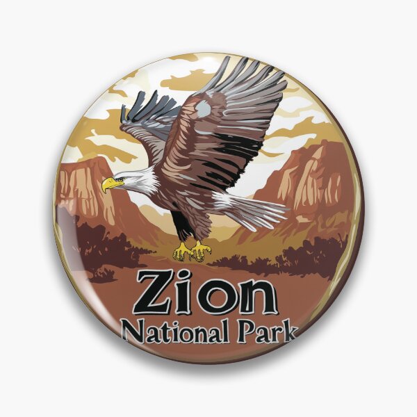 Item preview, Cartoon Zion National Park With Bald Eagle designed and sold by FireRanger20.