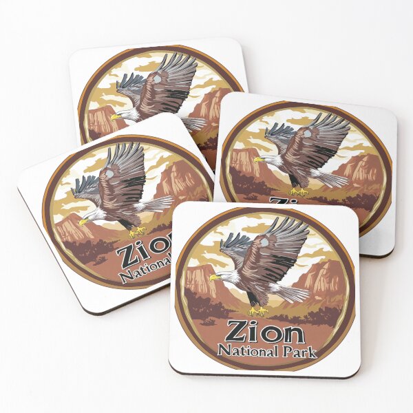 Item preview, Cartoon Zion National Park With Bald Eagle designed and sold by FireRanger20.