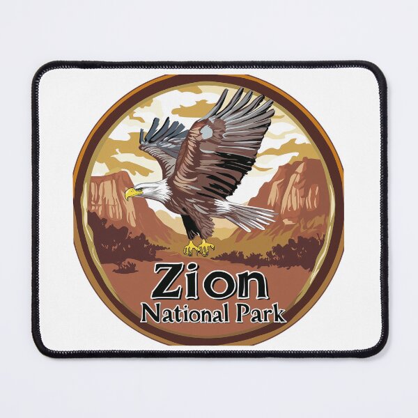 Item preview, Cartoon Zion National Park With Bald Eagle designed and sold by FireRanger20.