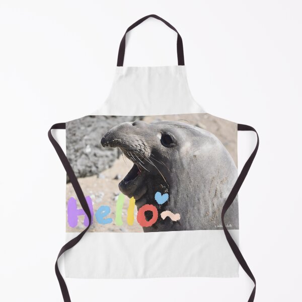Item preview, Cute & Funny Elephant Seal Pup Shouting Hello! designed and sold by Yogibear & Rachelle .