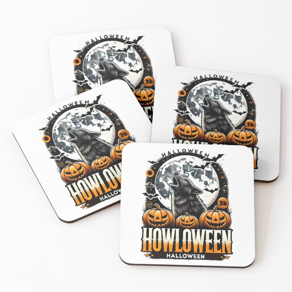 Item preview, Howloween Wolf Howling Under the Halloween  Moon designed and sold by leyfinder.
