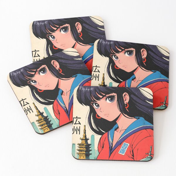 Item preview, Retro Anime Girl Guangzhou China 80s Vintage Travel designed and sold by Retro-Anime9.