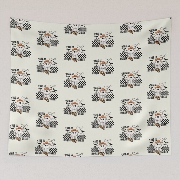Item preview, This Is Some Horse Sheet Halloween Bats Western Rodeo Retro T-Shirt designed and sold by SunfullyYours.