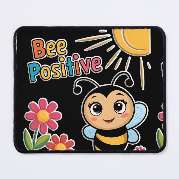 Item preview, Bee Positive - Cute Bee Illustration with Flowers and Sunshine designed and sold by Witsprings.