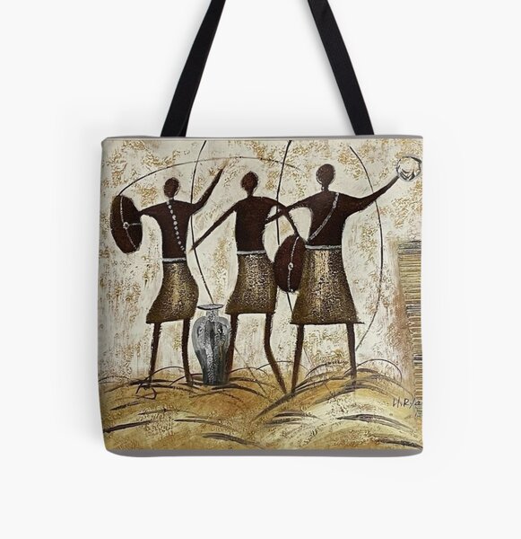 Item preview, Great Tribal Dancers, African artwork, Mud art, Black Art, Roots artwork designed and sold by Afrocarribe.