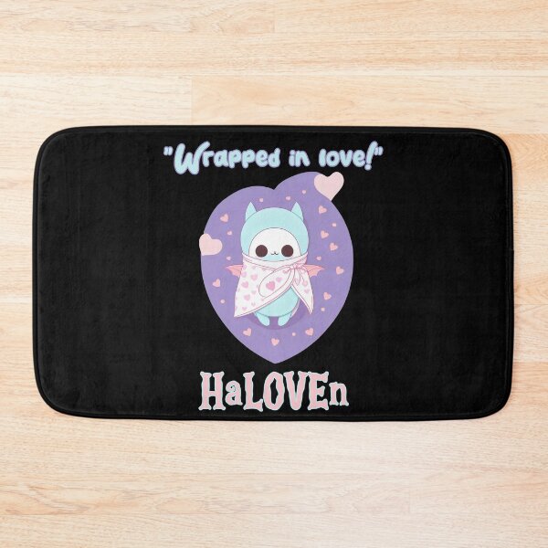 Item preview, Kawaii Bat "Wrapped in Love" HaLOVEn Pastel Heart Design designed and sold by Prime-Studio.