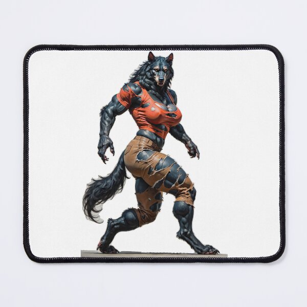 Item preview, "Oopsy" Torn Clothes Muscle Mommy Werewolf Pinup designed and sold by EliaShelley.