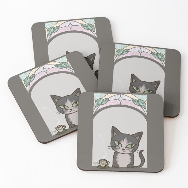 Item preview, Mint Stain Glass - Cat designed and sold by digidoodles.