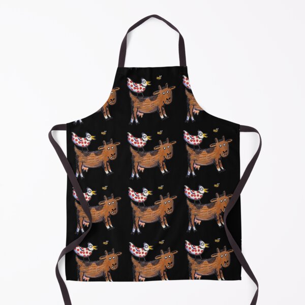Item preview, Goat with spotted chicken and bee designed and sold by BonnieCreative.