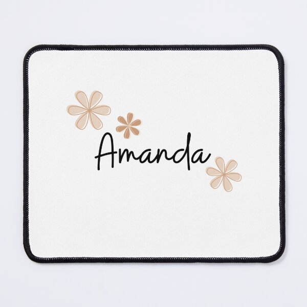 Item preview, "Amanda" name with beige flowers designed and sold by Rocky Designs.
