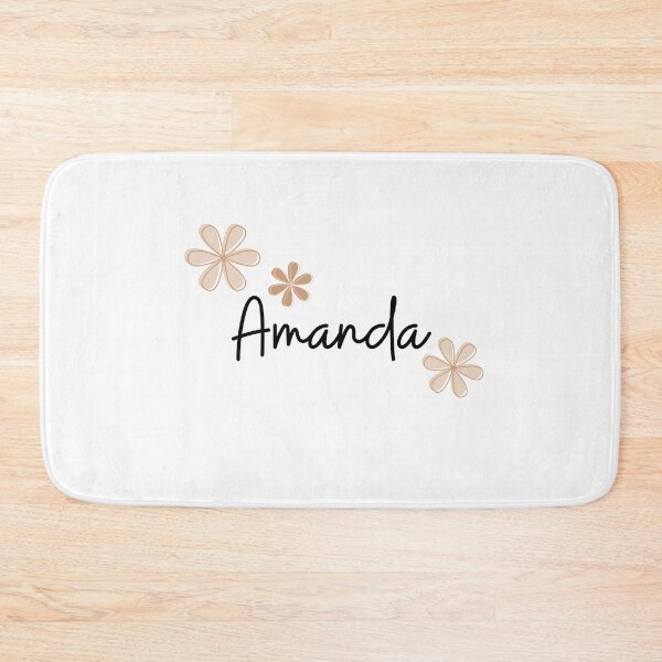 Item preview, "Amanda" name with beige flowers designed and sold by Rocky Designs.
