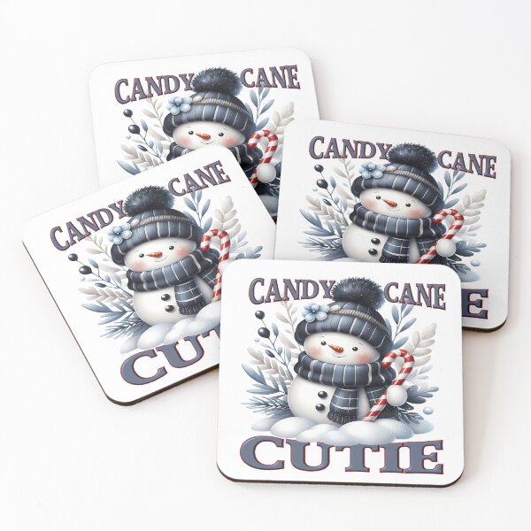 Item preview, Christmas Snowman Candy Cane Cutie designed and sold by MellowManatees.
