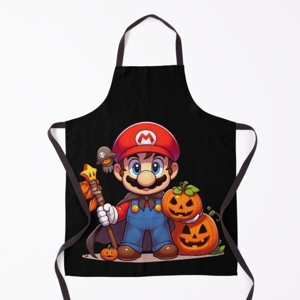 Item preview, Halloween Mario with Pumpkins and Magic Staff designed and sold by lojadpop.