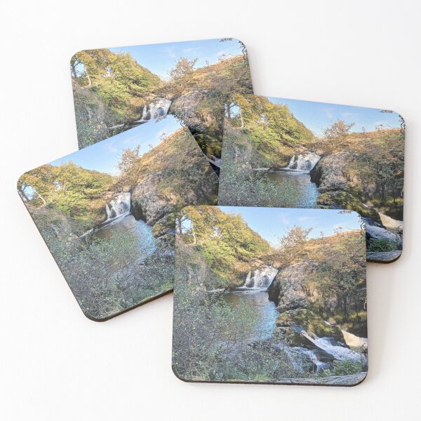 Item preview, Scenic Ingleton Waterfalls Trail Landscape Painting designed and sold by h4sey.
