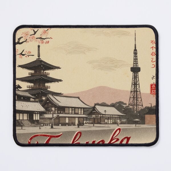 Item preview, Fukuoka Japan Vintage Travel Retro Postcard Design designed and sold by TravelPostcardGems.