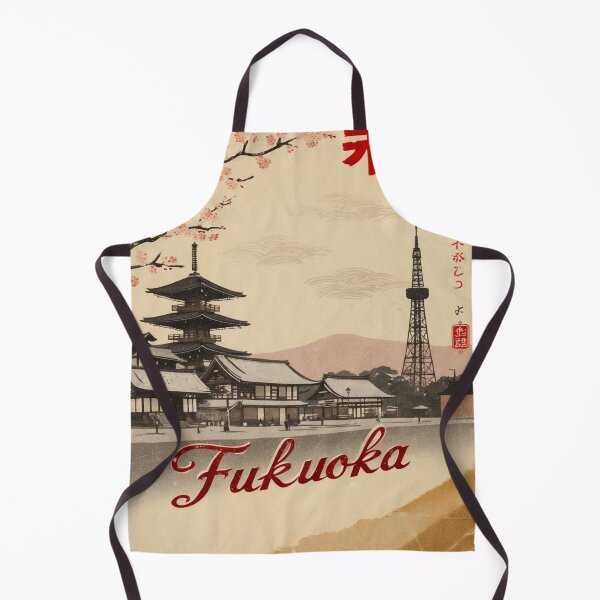 Item preview, Fukuoka Japan Vintage Travel Retro Postcard Design designed and sold by TravelPostcardGems.
