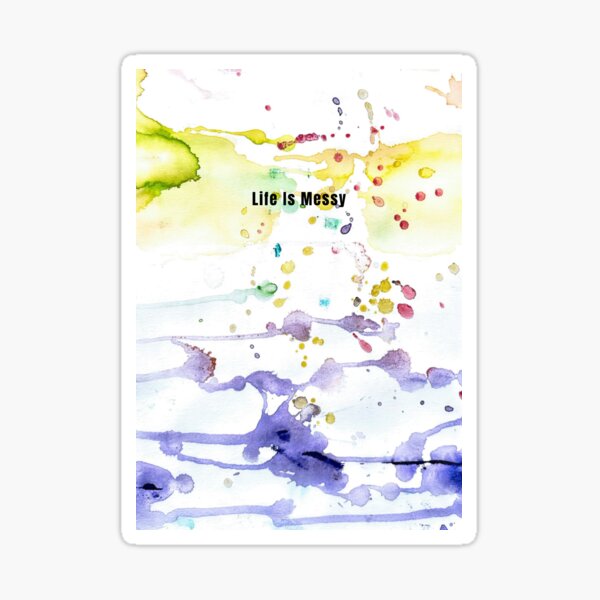 Vista previa del artículo con la obra «La vida es desordenada», diseñado y vendido por CalmCornerC.