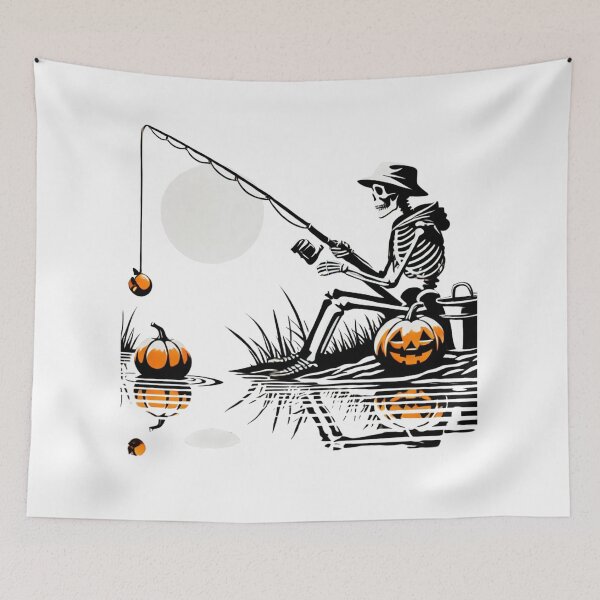 Item preview, Pumpkin Fishing Zombie designed and sold by Blink Art Studio.